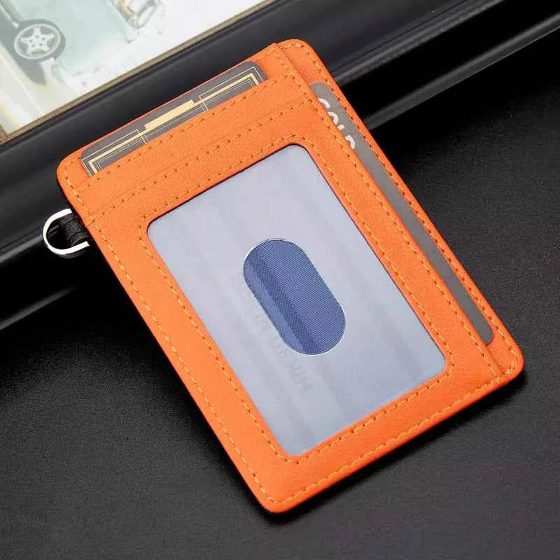 Carteira De Couro Slim Bison Denim