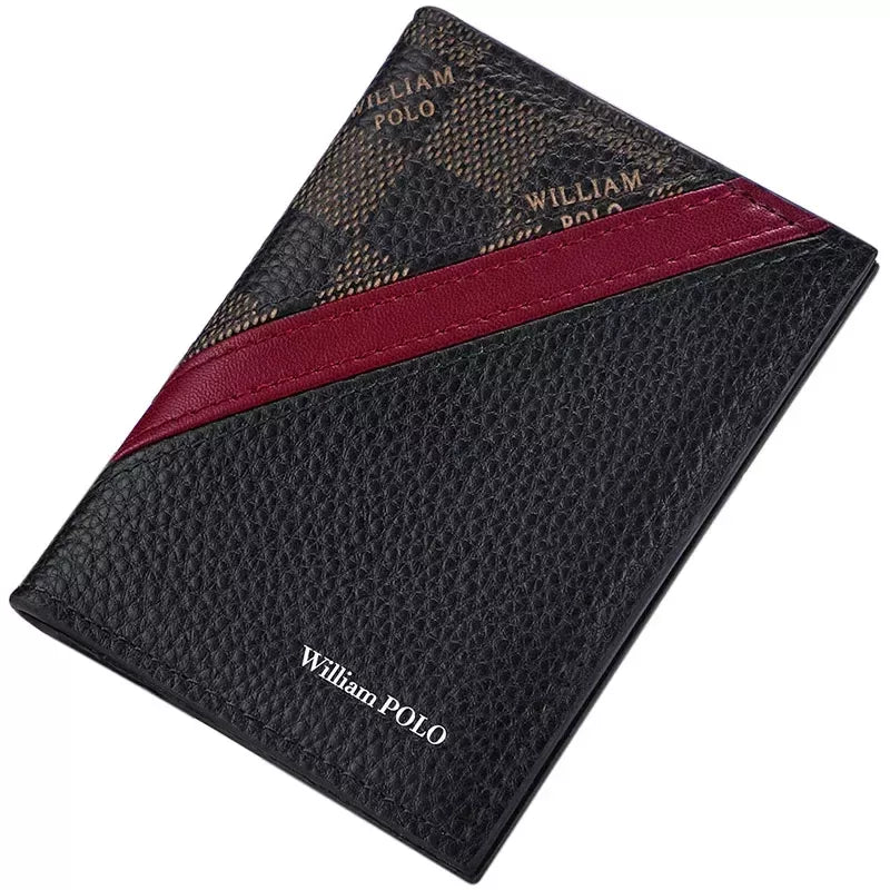 Carteira Masculina Slim William Polo Em Couro Monza Preta - Machimelo