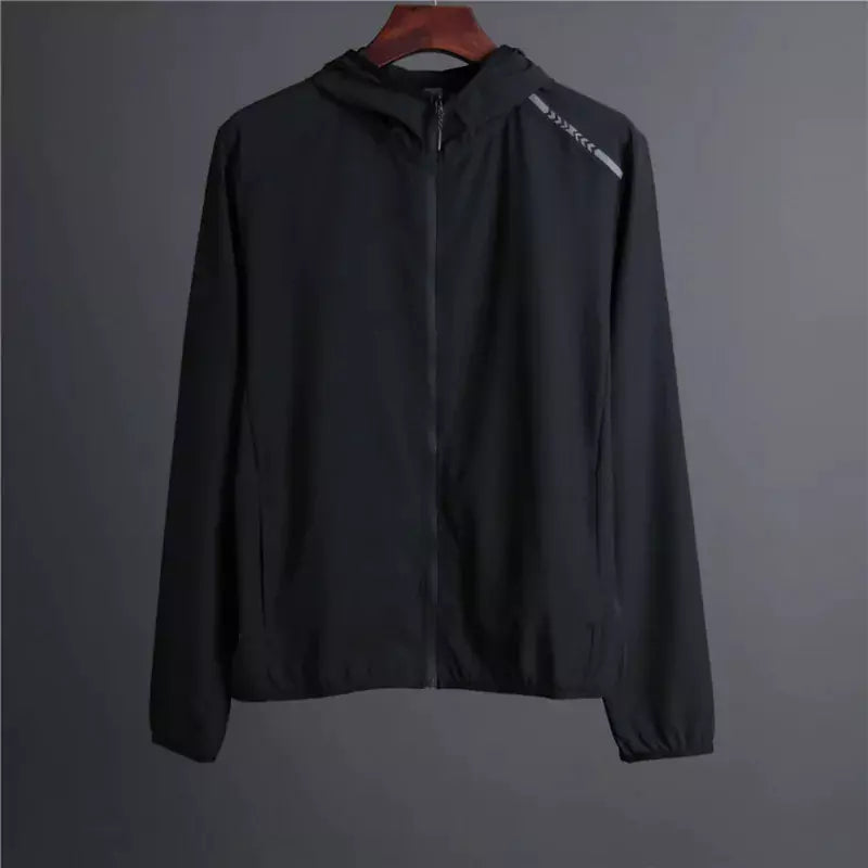 Jaqueta Corta Vento Slim Com Capuz Preta