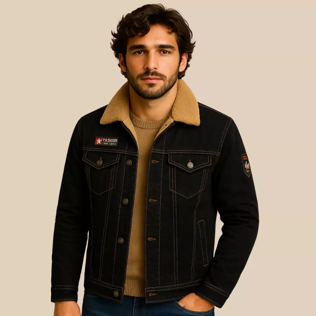 Jaqueta Masculina De Inverno Com Lã