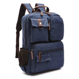 Mochila Masculina Resistente de Lona Azul