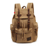 Mochila De Lona Masculina Vintage 15.6 Polegadas Dakota Khaki