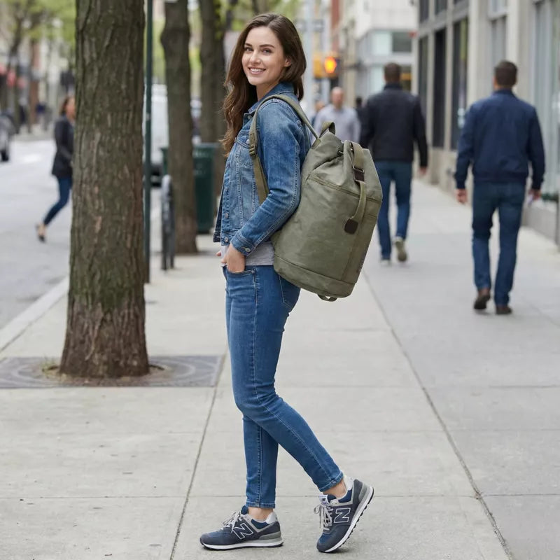 Mochila De Viagem De Lona Grande Capacidade 60L na internet