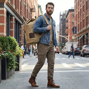 Mochila De Viagem De Lona Grande Capacidade 60L comprar online