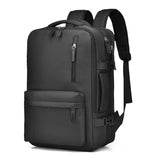 Mochila De Viagem Expansível Impermeável Para Notebook Brisa Machimelo Preta