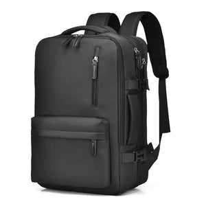 Mochila De Viagem Expansível Impermeável Para Notebook Brisa Machimelo Preta