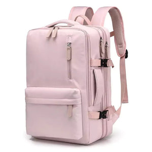 Mochila De Viagem Expansível Impermeável Para Notebook Brisa Machimelo Rosa