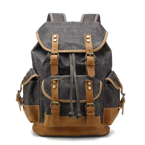 Mochila De Viagem Lona Encerada Ventura Cinza