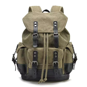 Mochila De Viagem Lona Encerada Ventura Verde Escuro
