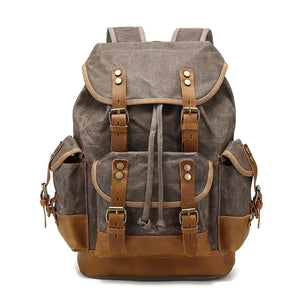 Mochila De Viagem Antifurto Lona Encerada Ventura Verde Militar