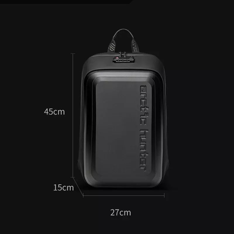 Mochila Executiva Antifurto Trava Tsa À Prova D'água Shield Preta - Machimelo