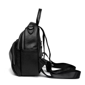 Mochila Feminina De Couro Melissa Machimelo Preta
