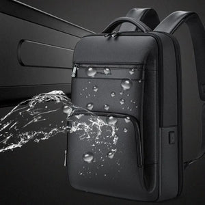 Mochila William Polo De Couro Para Notebook 15.6 Polegadas Atlas Preta - Machimelo