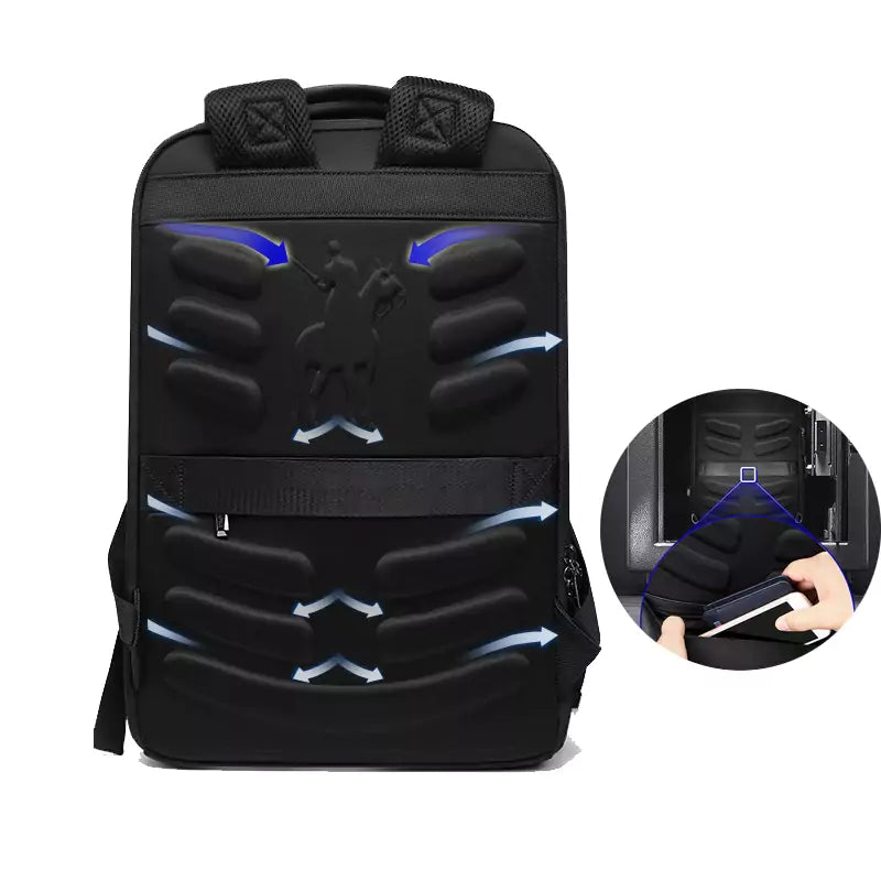 Mochila William Polo Para Notebook 15.6 e 17 Polegadas Executiva Preta - Machimelo