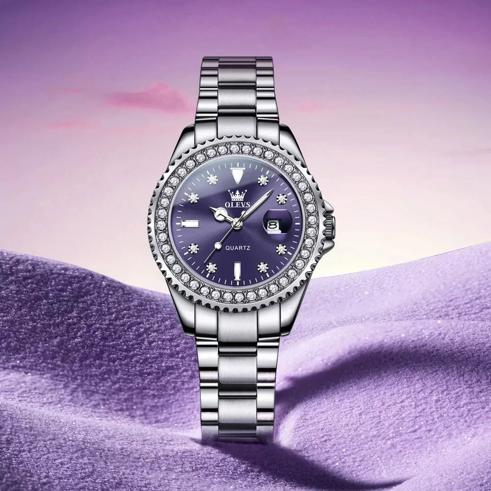 Relógio Feminino Quartz Lume Purple