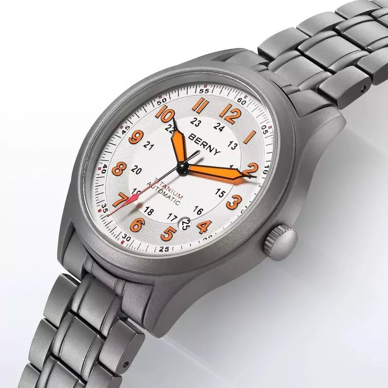 Relógio Masculino Automático Titanium White