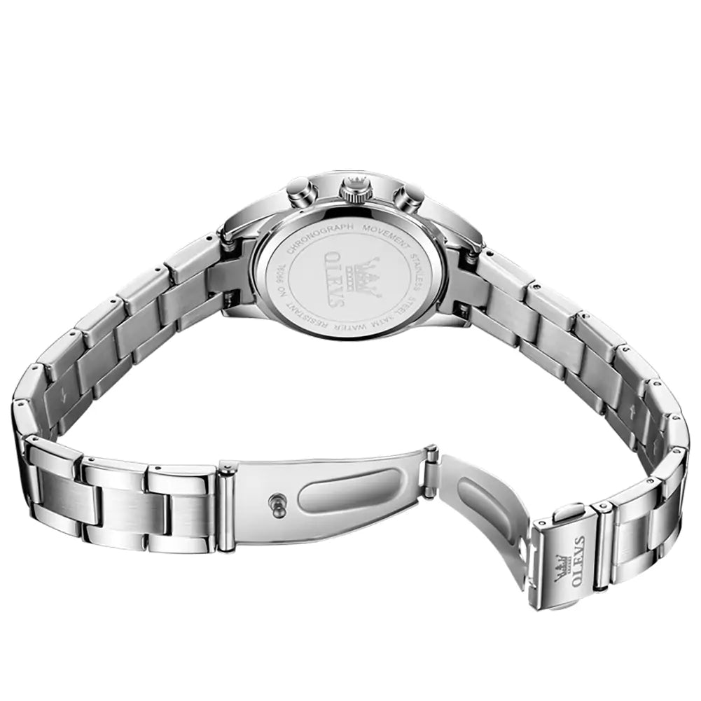 Relógio Feminino Olevs Quartzo Cronógrafo Azul