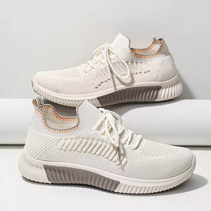 Tênis Casual Feminino Confort Bege - Machimelo