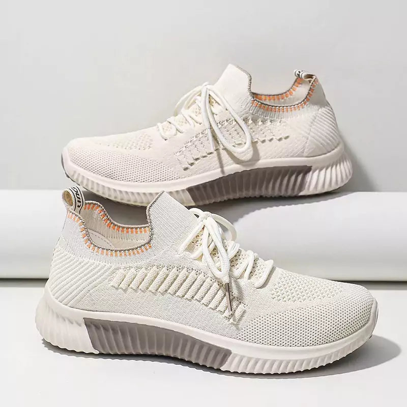 Tênis Casual Feminino Confort Bege - Machimelo