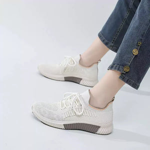 Tênis Casual Feminino Confort Bege - Machimelo