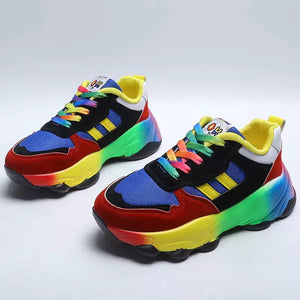 Tênis Colorido Feminino Confort Rainbow - Machimelo
