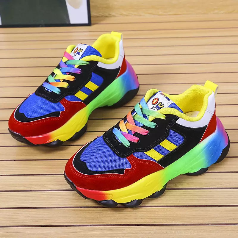 Tênis Colorido Feminino Confort Rainbow - Machimelo