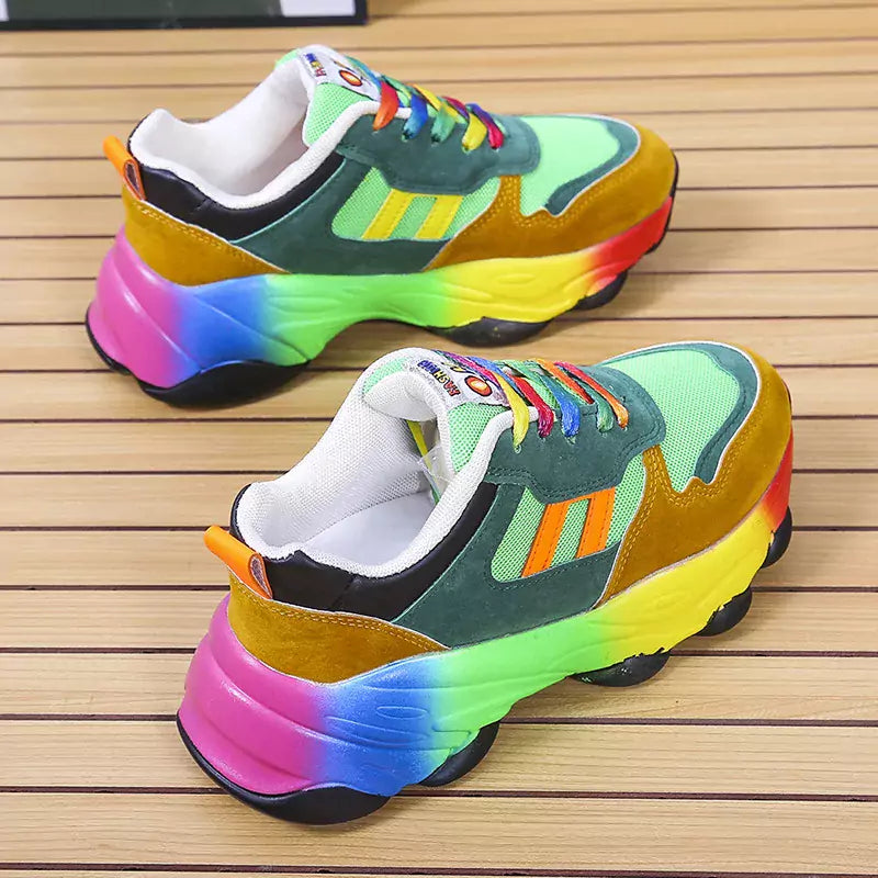 Tênis Colorido Feminino Confort Rainbow - Machimelo