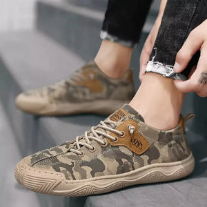 Tênis Masculino Camuflado Casual Khaki - Machimelo