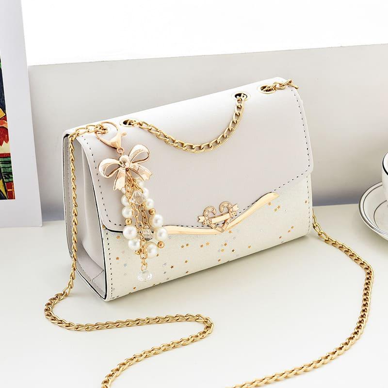 Bolsa Feminina Pequena Pérola Branca - Machimelo