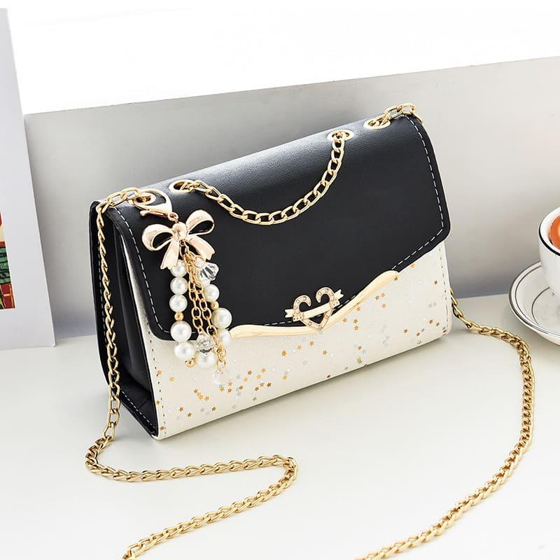Bolsa Feminina Pequena Pérola Preta - Machimelo