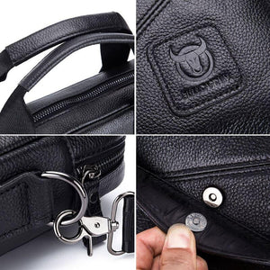 Bolsa Para Notebook Mensageiro De Couro Masculina 14 Polegadas Rhino