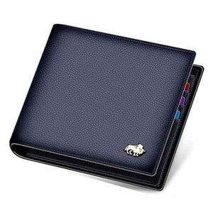 Carteira Masculina Couro Bison Denim Original Bifold Azul - Machimelo