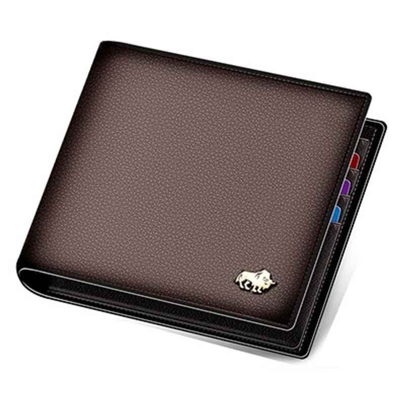 Carteira Masculina Couro Bison Denim Original Bifold Marrom - Machimelo
