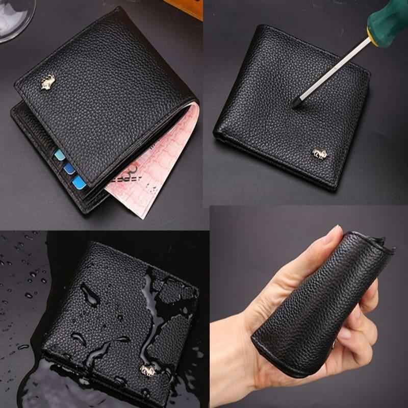 Carteira Masculina Couro Bison Denim Original Bifold