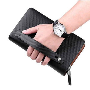 Carteira Em Couro Legítimo William Polo Com Zíper Long