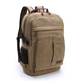 Mochila De Lona Masculina Para Notebook Multifuncional Khaki - Machimelo