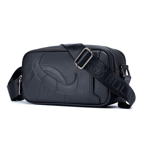 Shoulder Bag Masculina De Ombro Em Couro Dallas Machimelo Preto